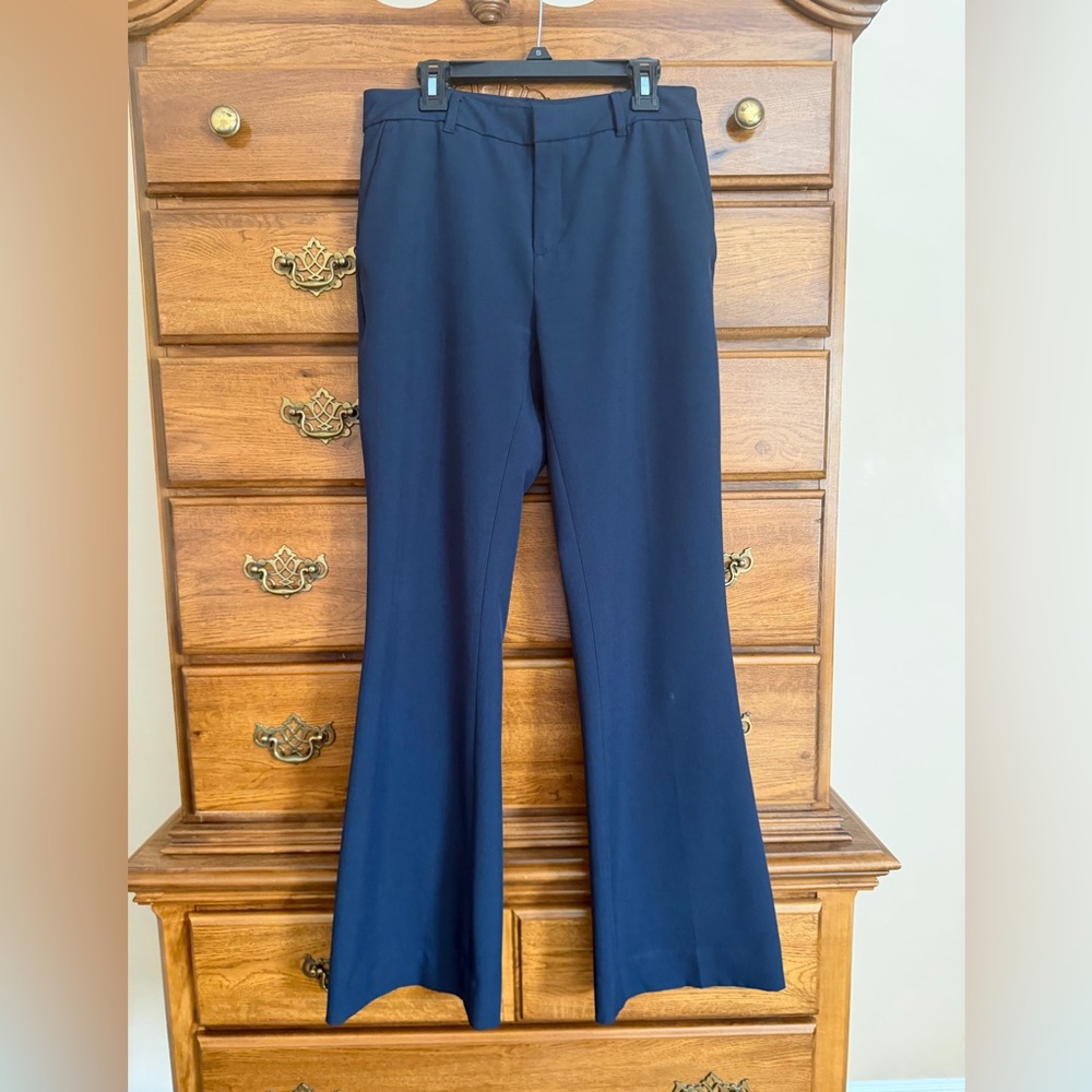 Banana Republic Navy Sculpted Stretch Pants